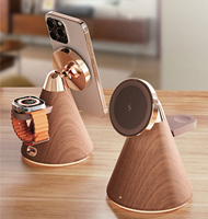Support de charge et de rangement 3-en-1 ultime 2026 pour gadgets de bureau, chargeur sans fil Qi22 25W pour téléphone et montre connectée avec lampe chauffante