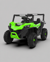 Quad enfant 12V XL avec pneus EVA, châssis métallique 19 pouces, 2 places, moteurs 380W, télécommande, genouillères, motif floral, pour enfants plus grands