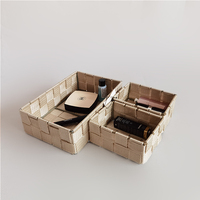 Bracelet en Nylon Tissé Panier Conteneur Organisateur De Table Ensemble Panier De Rangement pour Organisateur D'étagère