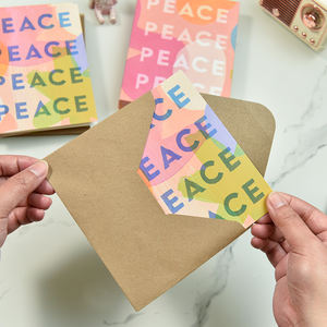 Custom Design Eco-Friendly Biodegradable Seed Paper Greeting Card Envelopes <b>Matte</b> Varnishing Rectangle Blank Thank You Cards - Product Image 1