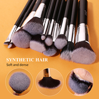 BEILI professionnel 30 pièces pinceaux de maquillage noirs ensemble de pinceaux de maquillage personnalisés de haute qualité brochas de maquillaje de pelo naturel