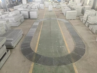 Grille de drainage industrielle galvanisée pour plateforme, grille en acier standard HDG