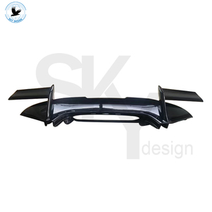 Nuevo Alerón Trasero de Fibra de Carbono Forjado para <span class=keywords><strong>488</strong></span> GTB Spyder con Clips, Diseño Mansori, Reemplazo de Parachoques - Product Image 6