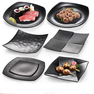 Plato <span class=keywords><strong>de</strong></span> plástico para sushi irrompible al por mayor, plato <span class=keywords><strong>de</strong></span> <span class=keywords><strong>melamina</strong></span> cuadrado negro, <span class=keywords><strong>platos</strong></span> <span class=keywords><strong>de</strong></span> <span class=keywords><strong>melamina</strong></span> <span class=keywords><strong>de</strong></span> estilo japonés para servir restaurante - Product Image 4