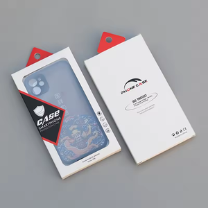 Caja de embalaje de alta gama para fundas de teléfono con asa de transporte, impresa a medida, con blíster y correa de color para todas las fundas protectoras de teléfonos celulares. - Product Image 4