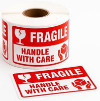 Étiquette autocollante en vinyle découpée sur mesure avec logo imprimé, protection UV, rouleau d'étiquettes fragiles à forte adhérence