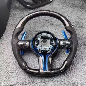 Volante de Cuero y Fibra de Carbono Nuevo/Mejorado al por Mayor para <span class=keywords><strong>BMW</strong></span> F10 F30 F20 F45 M5 M6 <span class=keywords><strong>M7</strong></span> F07 F52 E60 E90 E71 E72 X3 X5 - Product Image 1