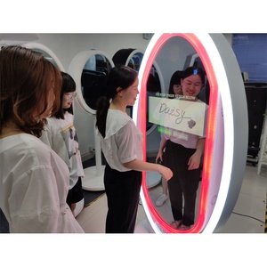 Kỹ Thuật Số Totem Thanh Toán Gương Photo Booth Trường Hợp Di Động Với Hai Đèn LED Tuyệt Đẹp - Product Image 5