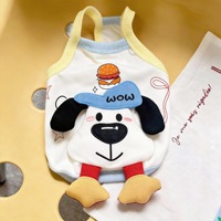 Gilet d'été 3D pour chat, motif dessin animé mignon, fin et respirant, pour petits animaux, chemise pour chiot