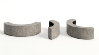 Kiosque de Magasin de Vêtements Minimaliste Tout-en-un : Comptoir de Caisse Rond en Marbre, Colonne en Béton, Portant à Vêtements en Métal, Free3D OEM