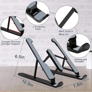 Universal Tablet Laptop Stand Foldable Stand Lifting Base Heat Dissipation Portable Elevated <strong>Storage</strong> <strong>Rack</strong> Computer Accessories - Product Image 5