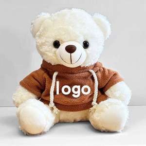 Ours en peluche à vêtements interchangeables - Jouet en peluche super doux avec des vêtements mignons pour câliner et jouer - Logo personnalisable - Product Image 5