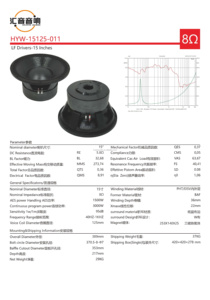 15125-011ทริปเปิลเฟอร์ไรต์15นิ้วซับวูฟเฟอร์1500W RMS <span class=keywords><strong>5</strong></span>นิ้วคอยล์ลำโพงกลางเสียงระดับมืออาชีพสำหรับระบบเสียง - Product Image 6