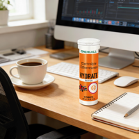Comprimés effervescents multivitaminés de marque privée OEM, qualité alimentaire, gestion de l'énergie pour adultes, compléments sportifs