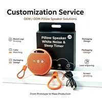 Haut-parleur audio pour sommeil sous la coussinette, unité de conduction osseuse haute fidélité, option multicolore