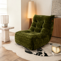Canapé modulaire en forme de L en tissu chenille nuage minimaliste moderne ATUNUS, rembourré en éponge, ensemble de meubles pour salon
