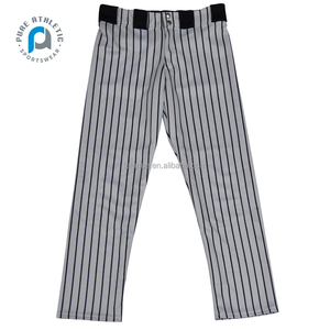 Sublimazione pura a righe bianche semplici stampate da <span class=keywords><strong>Cricket</strong></span> giovani Jersey Softball Set all'ingrosso pantaloni da Baseball personalizzati tagliati da uomo - Product Image 1