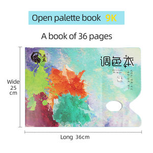 <span class=keywords><strong>Palette</strong></span> de papier d'artiste A4 9K <span class=keywords><strong>Palette</strong></span> de papier détachable <span class=keywords><strong>jetable</strong></span> peintures mélange <span class=keywords><strong>Palette</strong></span> sans lavage pour huile acrylique aquarelle - Product Image 6