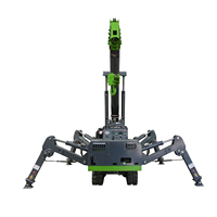 Mini-grue araignée portable 3t, grue araignée hydraulique sur chenilles, télécommande sans fil, mini-grue de levage pour espaces étroits