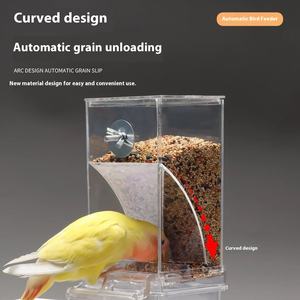 Тигровая шкура Xuanfeng, пион, попугай, корм, птица, прозрачная коробка, не рассеяние и не брызги, автоматическая кормушка, чаши с твердым узором - Product Image 3