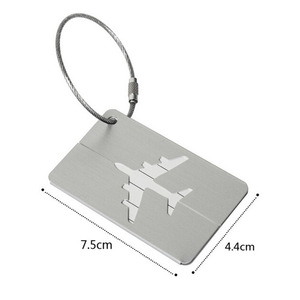 Etichette per Bagagli Personalizzate alla Moda, Resistenti all'Acqua, Durevoli, in Metallo, con Anello in Acciaio - Product Image 3