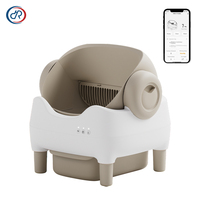 Bac à litière pour chat intelligent automatique DRH Mini Series Toilette pour chat autonettoyante avec contrôle par application Champ de vision super large