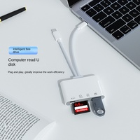 Lector de tarjetas de teléfono móvil Cuatro en Uno Interfaz tipo C SD OTG Multifuncionalidad Línea de conversión de carga USB Disco U conectado