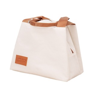 Lunchbag Insulated Bento Bag Beige 25x16x19cm Waterproof Heat Insulating Fresh Keeping Picnic School Outdoor Use - Product Image 5