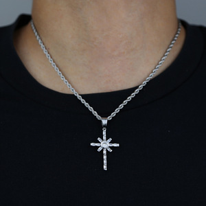 Collana con Ciondolo a Stella Pronta per il Dropshipping, Gioielli da Uomo con Zirconi Incastonati - Product Image 2