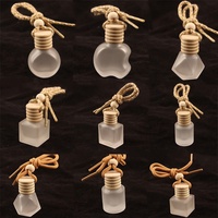 Bouteille diffuseur de parfum givrée pour voiture, vide et rechargeable, en verre, 8ml 10ml, à suspendre, pour désodorisant de voiture
