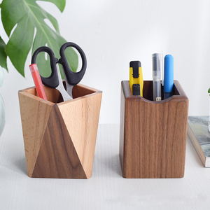 Porte-<span class=keywords><strong>crayon</strong></span> en <span class=keywords><strong>bois</strong></span> de hêtre personnalisé, organisateur, baguettes, <span class=keywords><strong>Pot</strong></span>, fournitures de bureau, caddie - Product Image 4