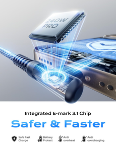 <span class=keywords><strong>สาย</strong></span><span class=keywords><strong>ชาร์จ</strong></span>เร็วชนิด <span class=keywords><strong>C</strong></span> ถึง <span class=keywords><strong>Type</strong></span> <span class=keywords><strong>C</strong></span> 240W ความเร็วสูงสำหรับโทรศัพท์ - Product Image 5