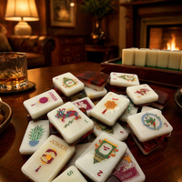 Meilleures ventes transfrontalières Europe Amérique Tuiles de Mahjong en PVC à quatre couches personnalisées modernes automatiques Expédition rapide Logo