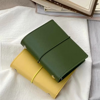 Mini carnet en cuir avec porte-clés et clip en alliage de zinc, cadeau décoratif écologique