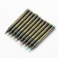 Lot de 10 marqueurs métalliques pour peinture et dessin, lot de 10 couleurs