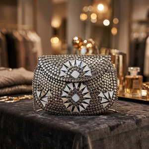 Nuevo Bolso de Mano Indio Hecho a Mano con Mosaico Metálico para Mujer, Ideal para Fiestas Nocturnas, a Precio de Mayoreo por Falak World Export - Product Image 1