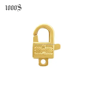Nueva llegada especial forma de bloqueo broche de langosta oro 18K accesorio de joyería al por mayor