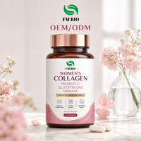 Capsules de collagène, glutathion et probiotiques pour femmes, marque privée OEM ODM, complément alimentaire végétalien pour la peau, le corps et l'intestin, à prendre quotidiennement