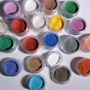 Polvere di Mica Sintetica Dorata Fosforescente, Pigmento Metallico Perlato Cangiante per Unghie - Product Image 2