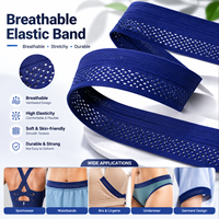 Bande élastique en maille tricotée Aoya 76MM en nylon et élasthanne pour boutonnière, ceinture de pantalon de sport pliable et personnalisable