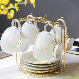 Soporte <span class=keywords><strong>de</strong></span> exhibición <span class=keywords><strong>de</strong></span> acero inoxidable para <span class=keywords><strong>platos</strong></span>, tazas y platillos <span class=keywords><strong>de</strong></span> cocina, organizador con 6 ganchos para café y té - Product Image 1