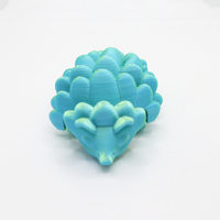 Jouet hérisson articulé personnalisé en acier inoxydable fluorescent dégradable, usiné CNC par électroérosion à fil