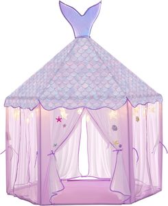 Carpa de Juego Infantil con Diseño Hexagonal, Color Morado, Plegable y Portátil, Tipo Castillo de Princesa - Product Image 1
