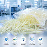 Embouts de pipette microscopique en plastique jaune jetables pour laboratoire 1000μL/200μL/10μL