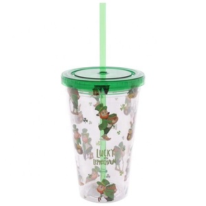 <span class=keywords><strong>Tasse</strong></span> de voyage en acrylique Noël des fêtes avec couvercle et paille - Product Image 6