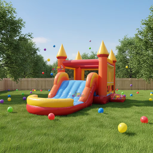 Château gonflable commercial <span class=keywords><strong>avec</strong></span> toboggan aquatique, combo château gonflable en PVC <span class=keywords><strong>avec</strong></span> <span class=keywords><strong>piscine</strong></span> à jets d'eau pour enfants, aire de jeux extérieure - Product Image 3