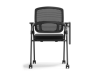 Chaise de formation directe usine en stock avec tablette d'écriture, chaise de réunion mobile à dossier rabattable pour personnel