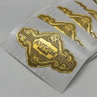 Étiquettes personnalisées en cire dorée style sceau - Autocollants 3D pour parfums, bougies et emballages de parfums d'intérieur