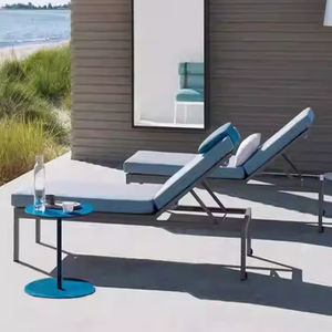 Chaise longue d'extérieur Hôtel Loisirs Imperméable Cour extérieure Villa Piscine Chaise <span class=keywords><strong>de</strong></span> plage pliante Meubles <span class=keywords><strong>de</strong></span> <span class=keywords><strong>lit</strong></span> lounge - Product Image 2
