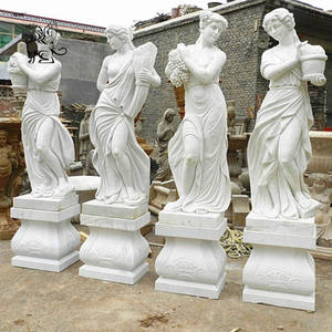 Vente directe jardin décoratif <span class=keywords><strong>dieu</strong></span> grec quatre saisons statues en marbre figure féminine sculpture en pierre MSD-249 - Product Image 6